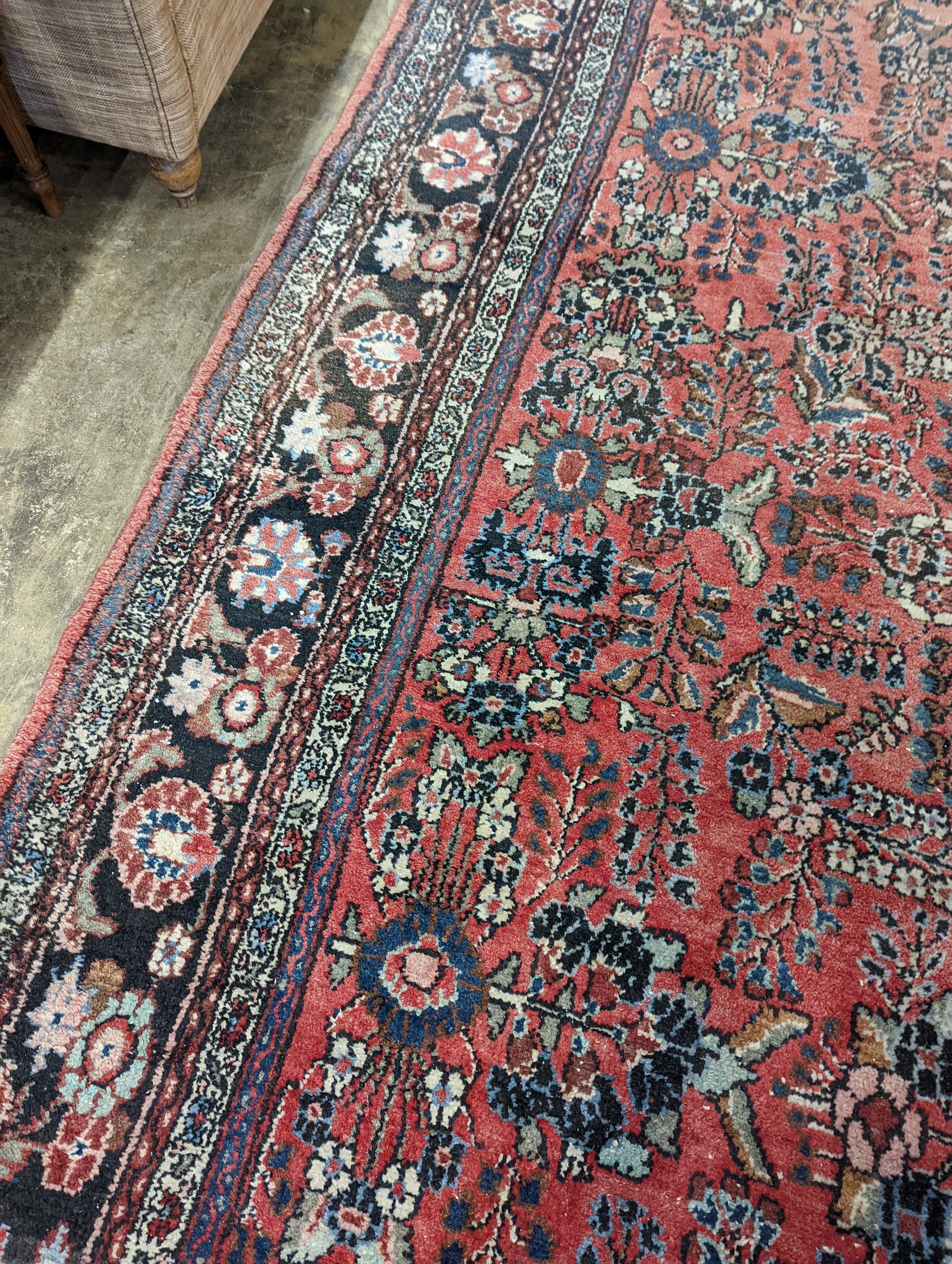 A Mahal red ground carpet, 320 x 270cm